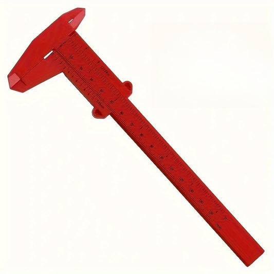 150mm Plastic Vernier Caliper - Dual Scale Metric/Inch Measuring Tool for DIY, Crafts & Jewelry Making, Multiple Colors Available (red) - color: red