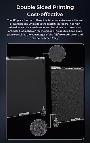 Creality Double-Sided Build Plate Kit 235 * 235mm, 3D Printer Bed Platform for Creality K1/Ender 5 S1/Ender 3/Ender 3 Pro/Ender 3 V2/Ender 3 S1 Pro/Ender 3 Neo, Black - style: K1C PEI Build Plate 235*235mm