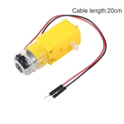 Gebildet 6pcs DC3V-12V DC Prewired Geared Motor for Four-Wheel Drive Toy Car/Robotic Body/Aircraft Toys.Batch Number:Double Axis 1:48 - style: motor with wire