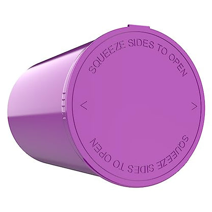 Dragon Chewer 160 Dram CR Plastic Packaging Pop Top Containers - Child Resistant Travel Holder Vial Bottles - 33 qty (Purple) - color: Purple
