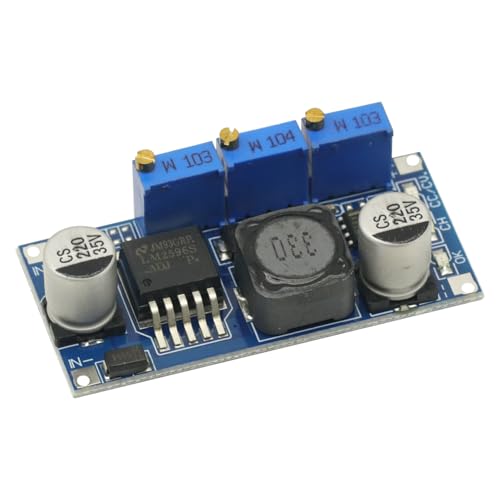 5pcs LM2596S Constant Current Led Driver DC-DC 3A Adjustable 7V-35V Step-Down CC/CV Power Supply Module LM2596S-ADJ Constant Current Voltage Regulator