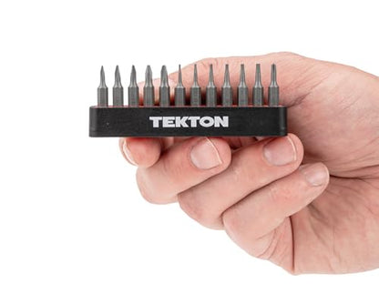 TEKTON 4 mm Electronics Bit Set with Rail, 12-Piece | DZZ92003 - style: 12-pc. Electronics Bit Set