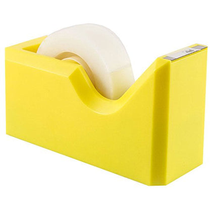 JAM PAPER Colorful Desk Tape Dispensers - Yellow - Sold Individually - color: Yellow, size: Pack of 1