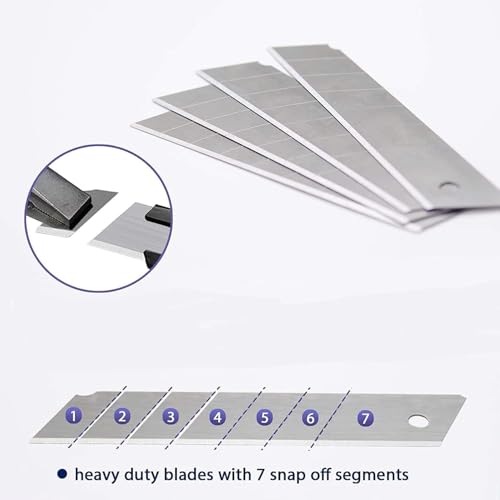 Box Cutter Retractable 25MM Long Utility Knife With 10pcs Blades Refills - color: 1 Knife + 10 Blades