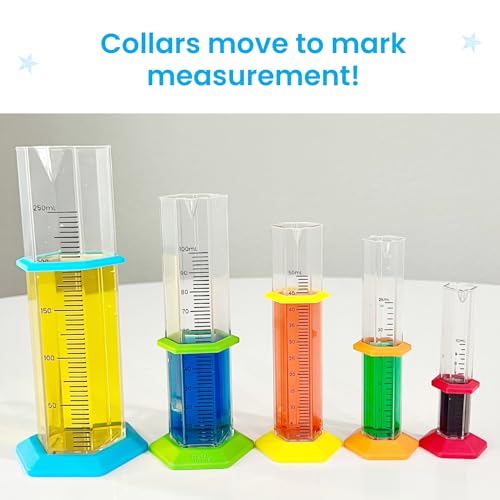 hand2mind Starter Science Graduated Cylinder Set, Set of 5