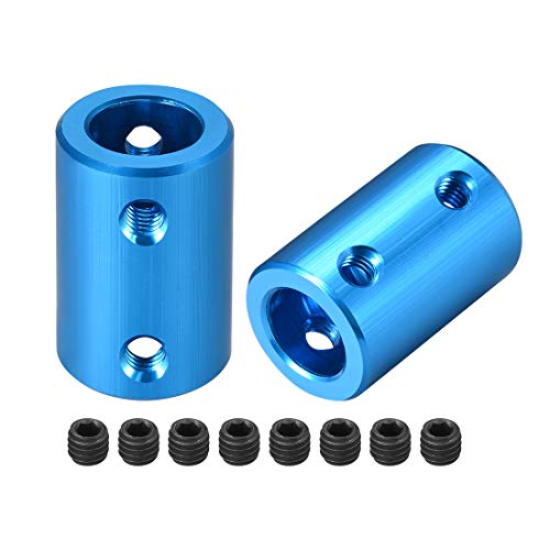 uxcell 10mm to 10mm Bore Rigid Coupling Set Screw L25XD16 Aluminum Alloy,Shaft Coupler Connector for 3D Printers, Motor Accessories,Blue,2pcs - color: Blue, size: 10mm to 10mm