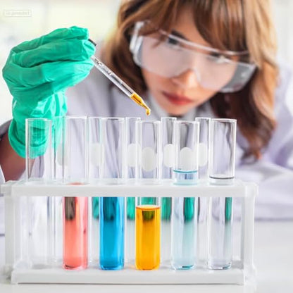 6 Pcs 100ml/3.38oz Glass Test Tubes, 30x200mm Glass Tubes for Plants, Plant Propagation Tube with Brush, Clear Test Tube for Scientific Experiments, Party, Desktop, Home Office Decoration