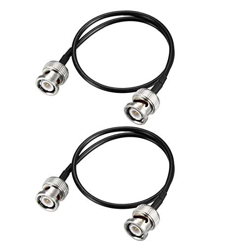 uxcell BNC Male to Male Coaxial Jumper Cable 50 ohm 20 inch RG174 2pcs - size: 20 Inch
