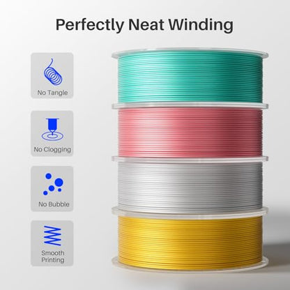 ELEGOO Silk PLA 3D Printer Filament 1.75mm Shiny Gold 1KG - color: Silk Gold