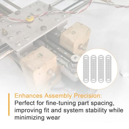 M5x8mm Precision Shim Washers for Robotics, 304 Stainless Steel - size: M5X8