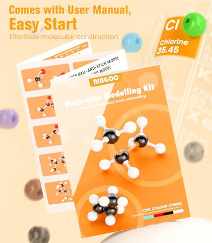 NINGOO Organic Chemistry Model Kit,404 PCS,for Students＆Teacher
