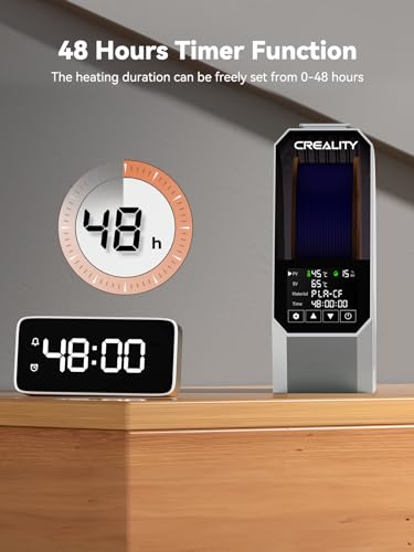 Creality Space Pi Filament Dryer Box, Double 360° Heating with Fan & Touch Screen, 3D Printer Dry Box for PLA PETG ABS TPU Nylon (1.75/2.85/3mm) - size: Creality Space Pi