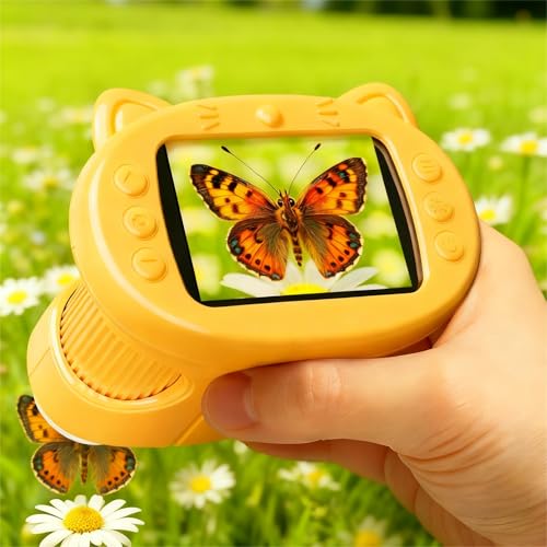 1000x Digital Microscope for Kids, Science Kits STEM Toy for Boy Girls 3-12 - color: Yellow