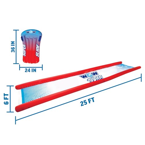 Wow Sports Super Inflatable Lawn Water Slide - 25 ft - Zigzag Sprinklers