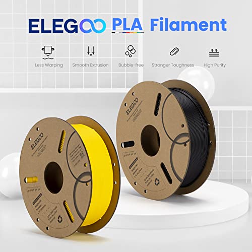 ELEGOO PLA 3D Printer Filament 1.75mm Black 1KG - color: Black, size: 1kg