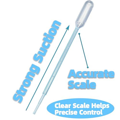 Zkupanx 1mL Pipettes Dropper 100PCS Disposable Plastic Transfer Pipettes - size: 1 mL