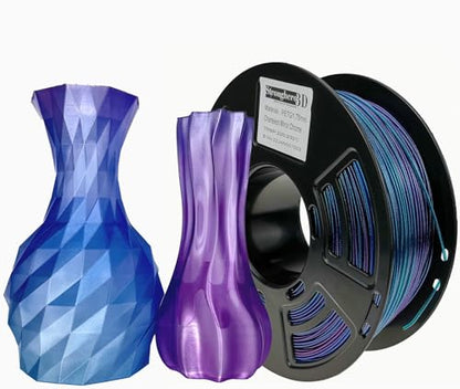 PETG Filament 1.75mm,Chameleon Green Blue Purple,1kg Spool - color: Petg Chamaleon Green-blue-purple