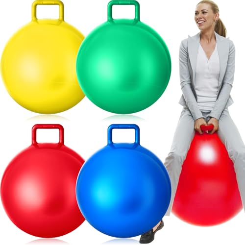Lewtemi 4 Pcs Hopper Ball Outdoor Games, Bright Colors, 31 Inch - size: 31 Inch