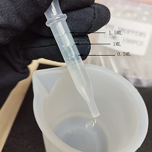100Pcs 1.5ML Pipette Eyedroppers for Liquid Transfer