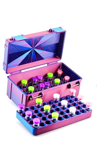 Vial Guard Storage Hard Case for 3ml, 5ml, 10ml, 30ml Vials, Secure Holder Multiple Sizes (Metalic, 100 x 3ml Stacked) - size: 100 x 3ml Stacked