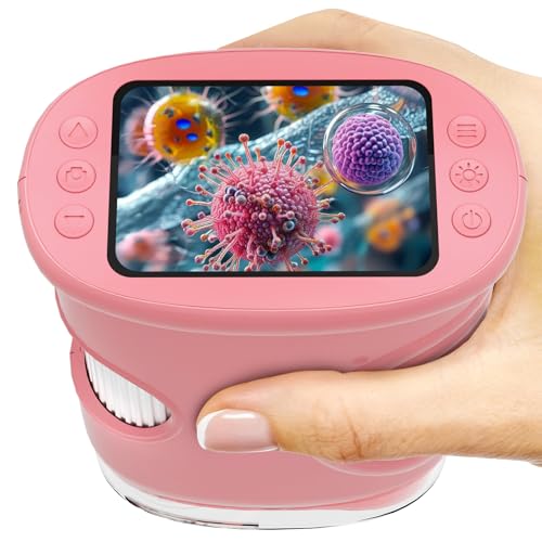 1000X Handheld Digital Microscope for Kids, STEM Educational Toys - color: Pink