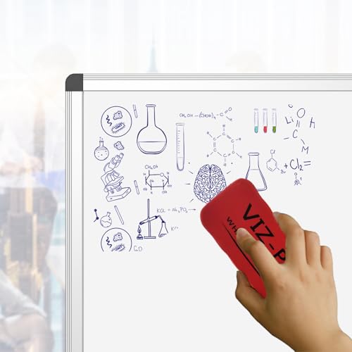 VIZ-PRO Magnetic Dry Erase White Board for Wall, 48 x 36 Inches, 2 Pack - size: 2 Pack 48 X 36 Inches