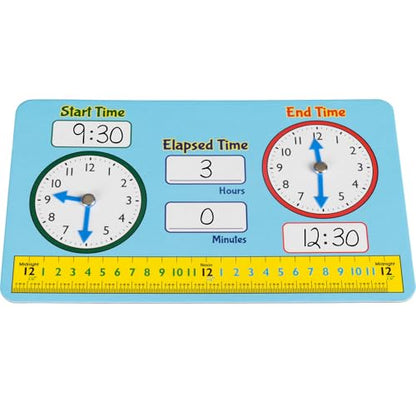 Really Good Stuff Dry-Erase Elapsed Time Practice Boards, 6 Boards