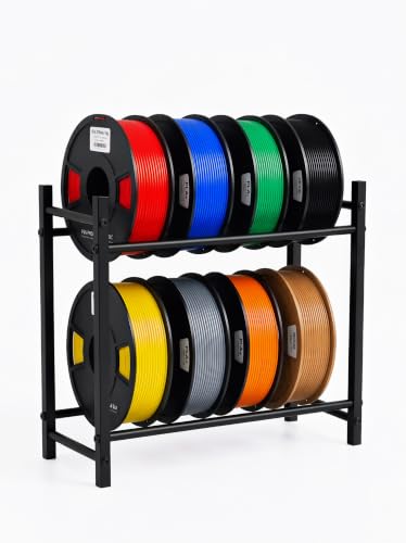3D Printer Filament Storage Rack, Heavy Duty Metal Desk/Stand Organizer,Space Saving Fits for PLA PETG,Large Capacity for Multiple Size Filament Rolls for Maker Workspaces, Home Labs and Print Farms - size: Size 1