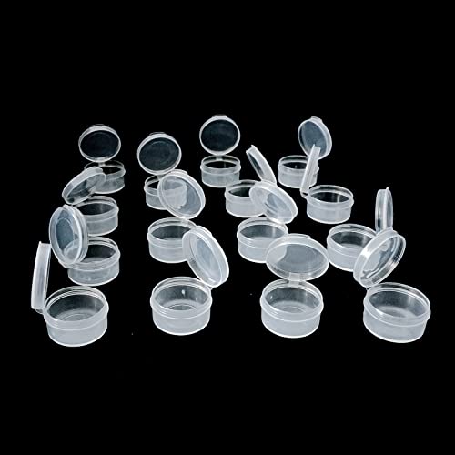 50 Pack 5ml Clear Cosmetic Jars with Snap Lids - color: Zfyoung 50 pcs plastic cosmetic jar