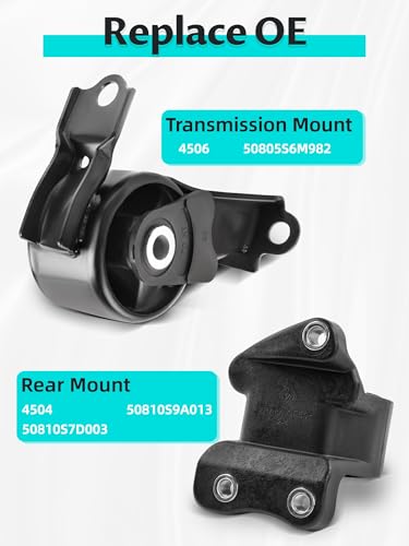 5PCS Engine Motor Mount and Transmission Kits for 2002-2006 CRV 2.4L AUTO - size: 50721S5C003