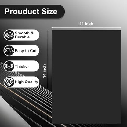 11"x14" Black Poster Board, 50 Pack Black Poster Paper, 230GSM Thickness - color: Black, size: 11x14 inch