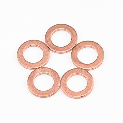 150PCS 8 Sizes Copper Metric Sealing Washers Flat Washers Assortment Kit