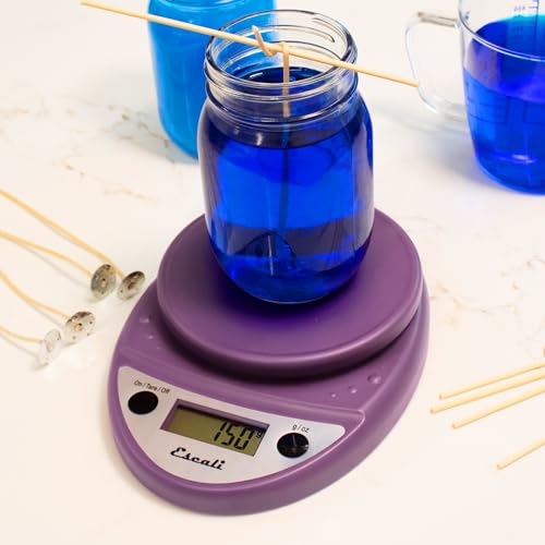 Escali Primo Digital Food Scale Multi-Functional Kitchen Scale and Baking Scale for Precise Weight Measuring and Portion Control, 8.5 x 6 x 1.5 inches, Lavender - color: Lavender