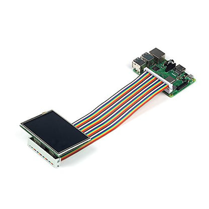 UCTRONICS Male to Female GPIO Ribbon Cable 40pin 8inch Breadboard Jumper Wires for Connection Raspberry Pi 5 3 2 Model B B+ w/ 3.5/5 inch TFT Touch Screen LCD Display (Pack of 2) - size: U6033 (Pack of 2)