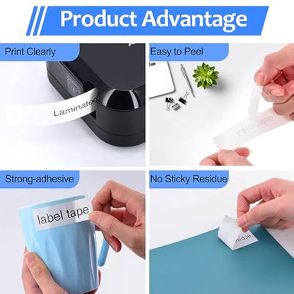 USUPERINK 10 Pack 24mm 0.94 Laminated White Tape Compatible for Brother P-Touch Label Maker Tape TZe-251 24mm Label TZe251 1 Inch TZe TZ Tapes TZ-251 TZ251 for PT-D600 D610BT P700 P750W P950NW P710BT - size: 1'' (24mm)