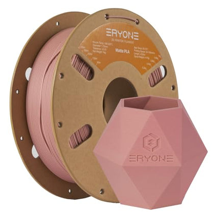 ERYONE Matte 3D Printer PLA Filament 1.75 +/- 0.03mm, Matte Filament PLA 1KG(2.2LBS) Spool, Pottery Red - color: Matte Pottery Red