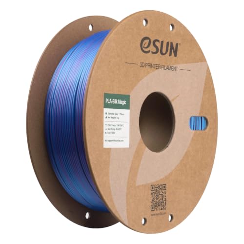 eSUN Silk PLA 3D Printer Filament 1.75mm Red Blue Dual Color Filament - color: Red Blue