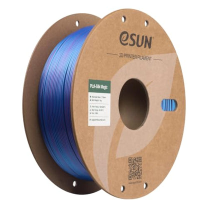 eSUN Silk PLA 3D Printer Filament 1.75mm Red Blue Dual Color Filament - color: Red Blue