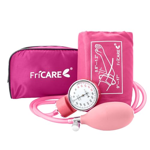 FriCARE Pink Manual Blood Pressure Cuff for Nurses/Nursing/Medical Students - color: Hot Pink