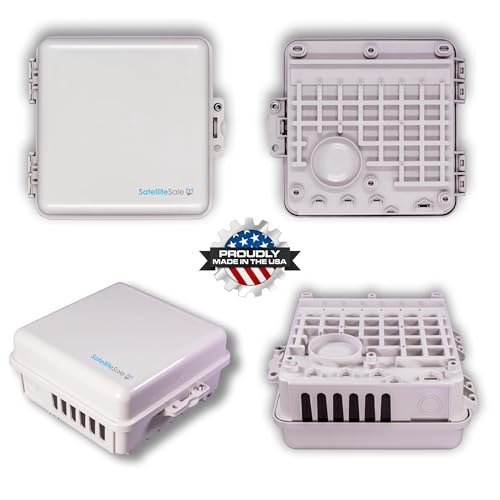 SatelliteSale Weatherproof Junction Box Heavy Duty Enclosure 9x9x4 Inches UV-Rated Thermoplastic Alloy Made in USA - size: 9"×9"×4"