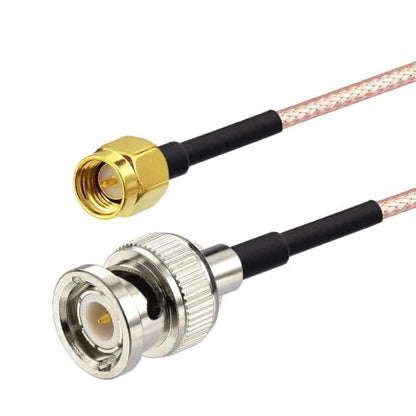 Superbat SMA to BNC Cable 3ft 50ohm RG316 SMA Male to BNC Male Cable 2-Pack - color: Straight cable+right angle cable 3ft