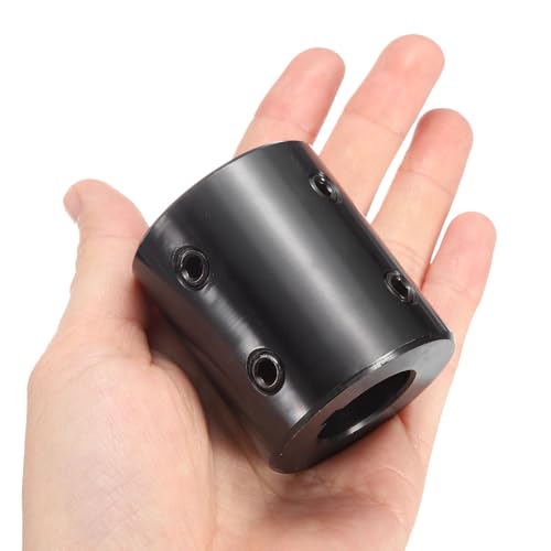 uxcell Shaft Coupling, 7/8" Bore 1-3/4" OD 2" Length Black Oxide Plated ASTM1045 Steel Rigid Coupling for 3D Printers Motor Wheel(4 Set Screws) - size: 7/8" Bore 1-3/4" OD 2" Length