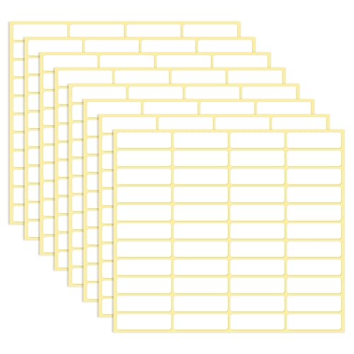 1980 Pcs Blank File Folder Labels 0.5x1.75 Inch Writable Name Tag Stickers White Name Filing Envelopes Label Stickers Small Address Labels for Office Document File Classification - color: 1980pcs 13x45mm