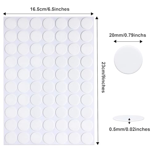 JANYUN 560 Pcs Sticky Dots,20 mm Round Putty Clear Tack Adhesive Dots - size: 20mm Round