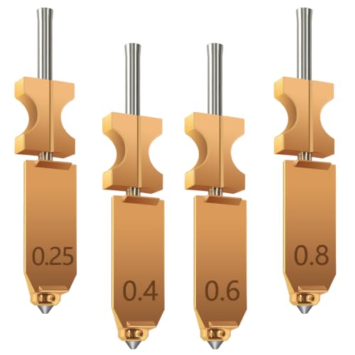 for AD5X Upgraded 4PK 0.25/0.4/0.6/0.8MM Nozzle Kit Integraded Leak-Proof - size: 4 PCS