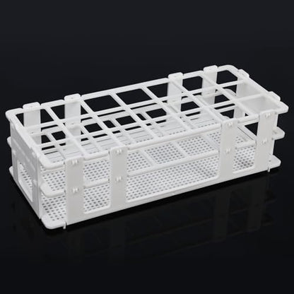 stonylab Test Tube Rack, 1.18 in 21-Place White Plastic Holder Stand Rack, 3-Tier Design and Detachable, for Laboratory Use - size: 30 mm