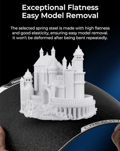 Creality Official K1 Build Plate Textured Surface 235x235mm PEI Sheet Flexible Removable Spring Steel Bed Plate for Ender 3 V3/3V3 SE/3V3 KE/3 S1/3 S1 Pro/5 S1/CR-10SE (Without Magnetic Base) - color: Textured Black, size: K1/Ender 3V3SE