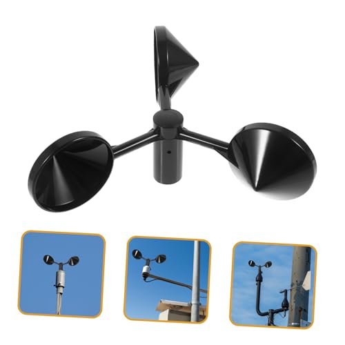 Anemometer Cup Replacement 3 Cup Wind Speed Sensor Housing Lightweight Wind Meter Accessory for Outdoor Weather Monitoring Easy to Install 5.90 X 5.90 X 2.44 in