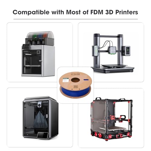 eSUN PLA Filament 1.75mm, High Toughness 3D Printer Filament Upgraded PLA Filament, Dimensional Accuracy +/- 0.03mm, 1KG Cardboard Spool (2.2 LBS) 3D Printing Filament for 3D Printers, Blue - color: Blue, size: PLA 1.75MM - 1KG