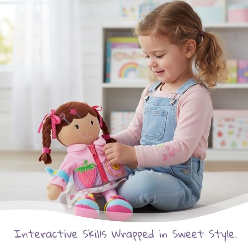 June Garden 15" Daisy Montessori Learn-to-Dress Plush Doll - color: Daisy